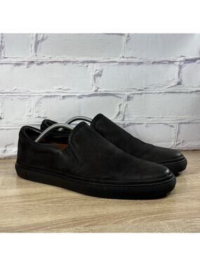 Frye Black Slip On Sneakers Men's Size 11.5 Casual Leather Loafer Shoes